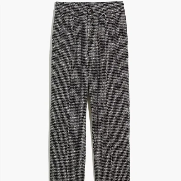 Knit Huston Button-Front Pants in Houndstooth Check - Picture 4 of 4
